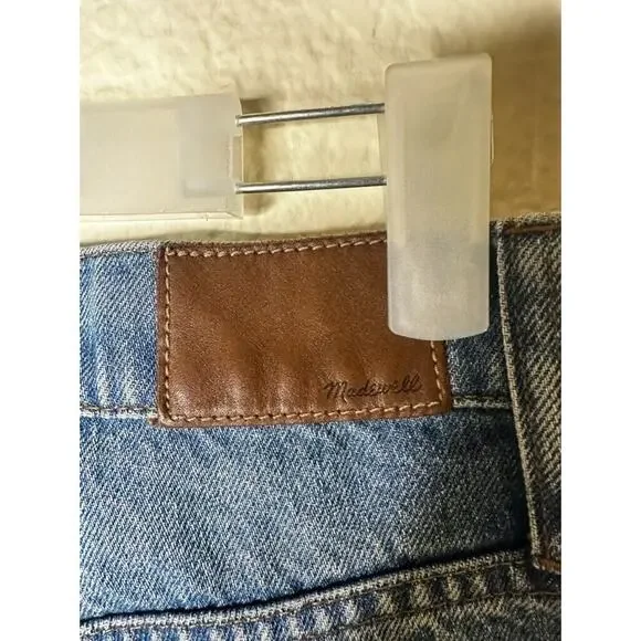 MADEWELL 30" Slim Demi-Boot Jeans in Danville Wash Ripped Edition Medium Wash - Picture 7 of 16